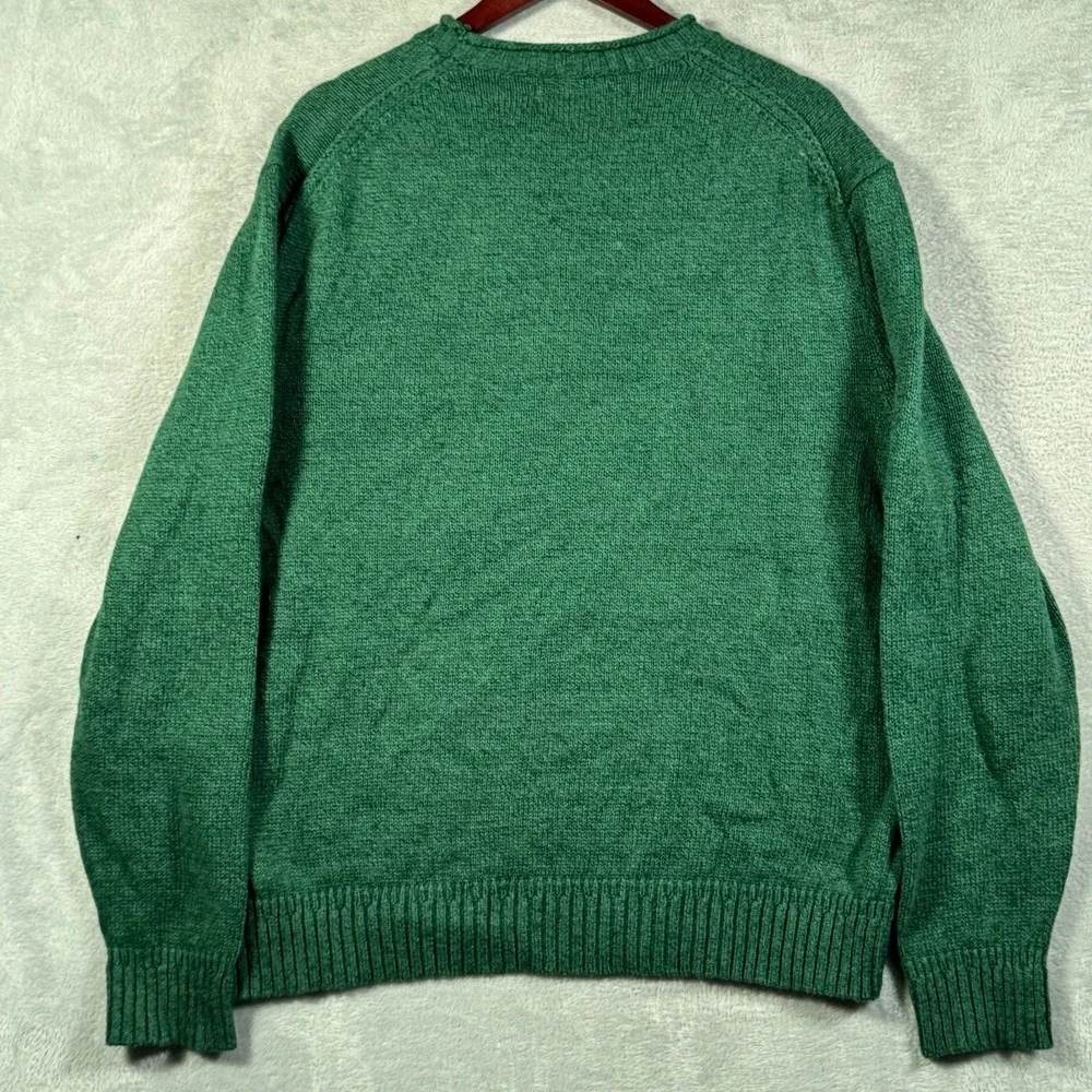 Polo Ralph Lauren Sweater Mens XL Green Polo Bear Golf Knit Rollneck Linen $398